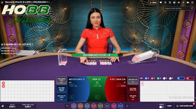 Baccarat được nhiều người chơi lựa chọn đặt cược tại nhà cái